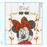 Schema punto croce Minnie-natale-1