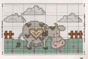 Schema punto croce Mucca-con-cuore
