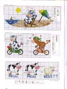 Schema punto croce Mucche