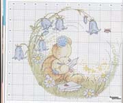 Schema punto croce Orsetto-che-scrive