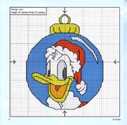 Schema punto croce Paperino-natale