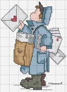 Schema punto croce Postino