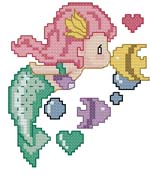 Schema punto croce Sirenetta