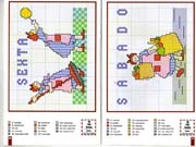 Schema punto croce spolverare e spesa