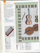 Schema punto croce strumenti a corda 1