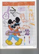 Schema punto croce Topolino-rock