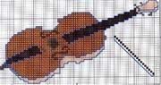 Schema punto croce Violino