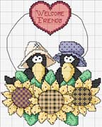 Schema punto croce Welcome-friends