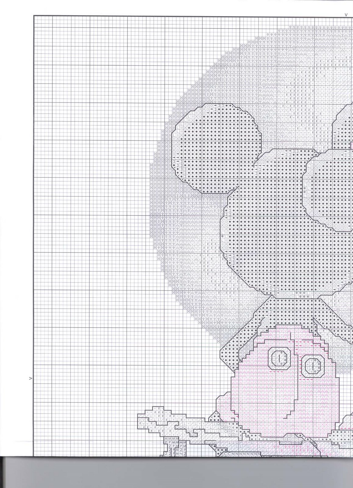 Schema punto croce Spalle topi 1