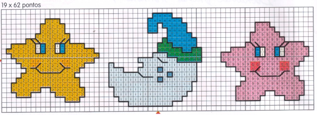 Schema punto croce Stelle 5