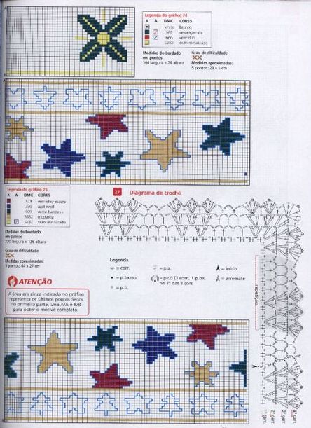 Schema punto croce Stelline