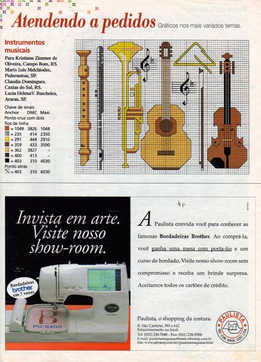 Schema punto croce Strumenti musicali