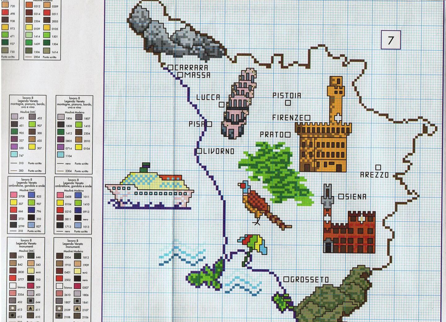 Schema punto croce Toscana 2