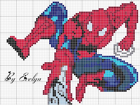 Schema punto croce Uomo ragno