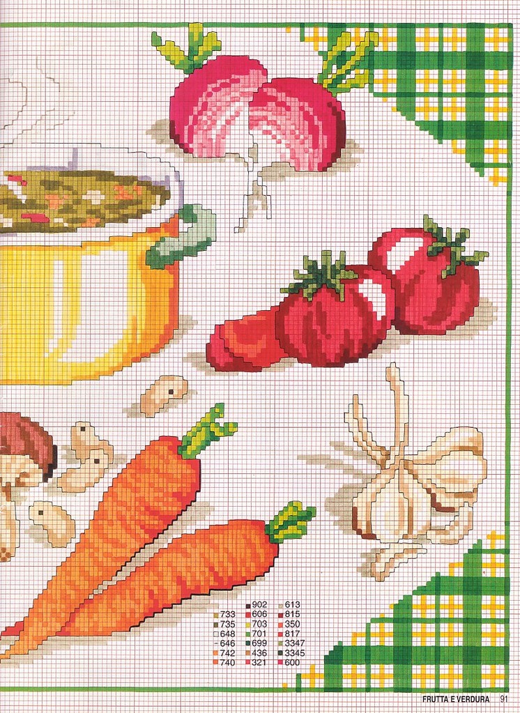 Schema punto croce Verdure 2