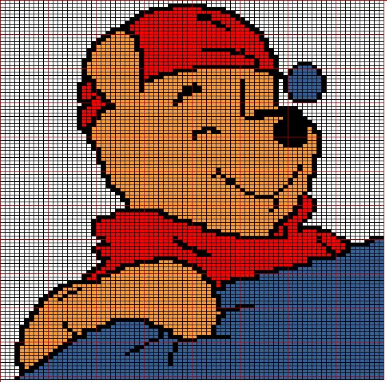 Schema punto croce Winnie buonanotte