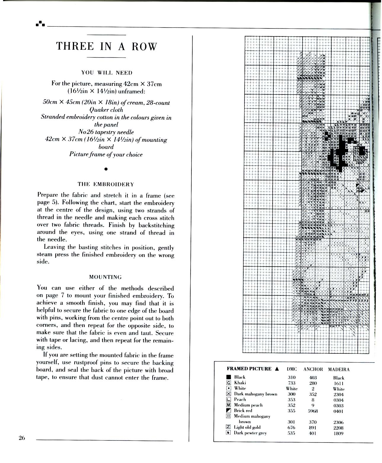 Schema punto croce 3 gattini 1