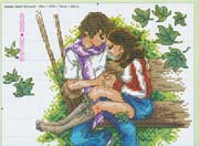 Schema punto croce Amore 1