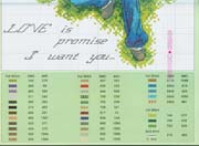 Schema punto croce Amore 2