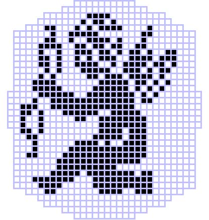 Schema punto croce Angelo 3