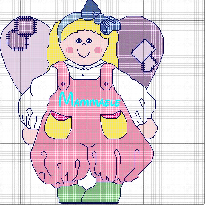 Schema punto croce Angelo ele