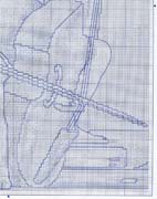 Schema punto croce Angelo violoncello 3