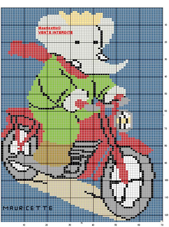 Schema punto croce Babar