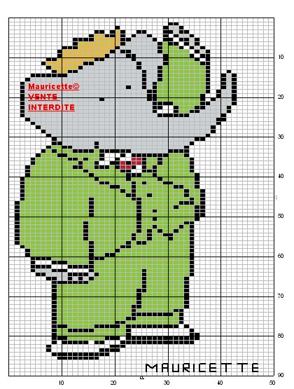 Schema punto croce Babar a