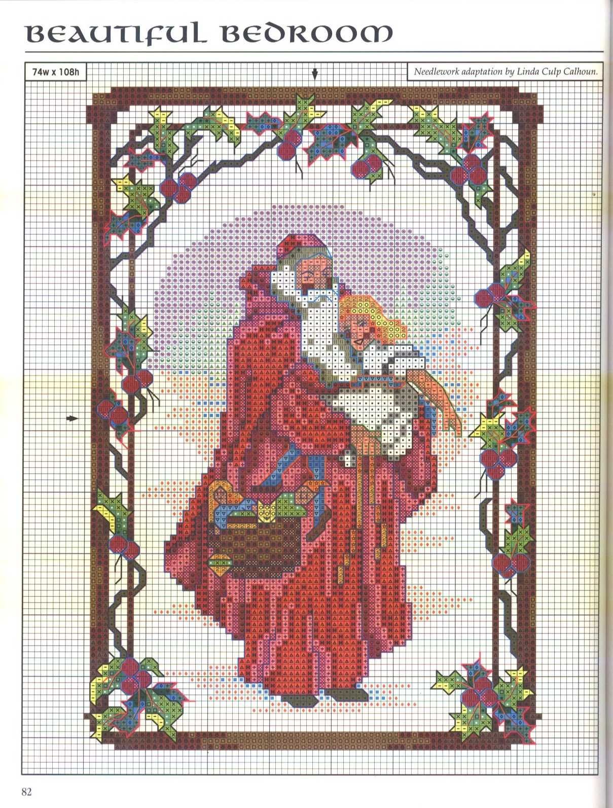 Schema punto croce Babbo bimba