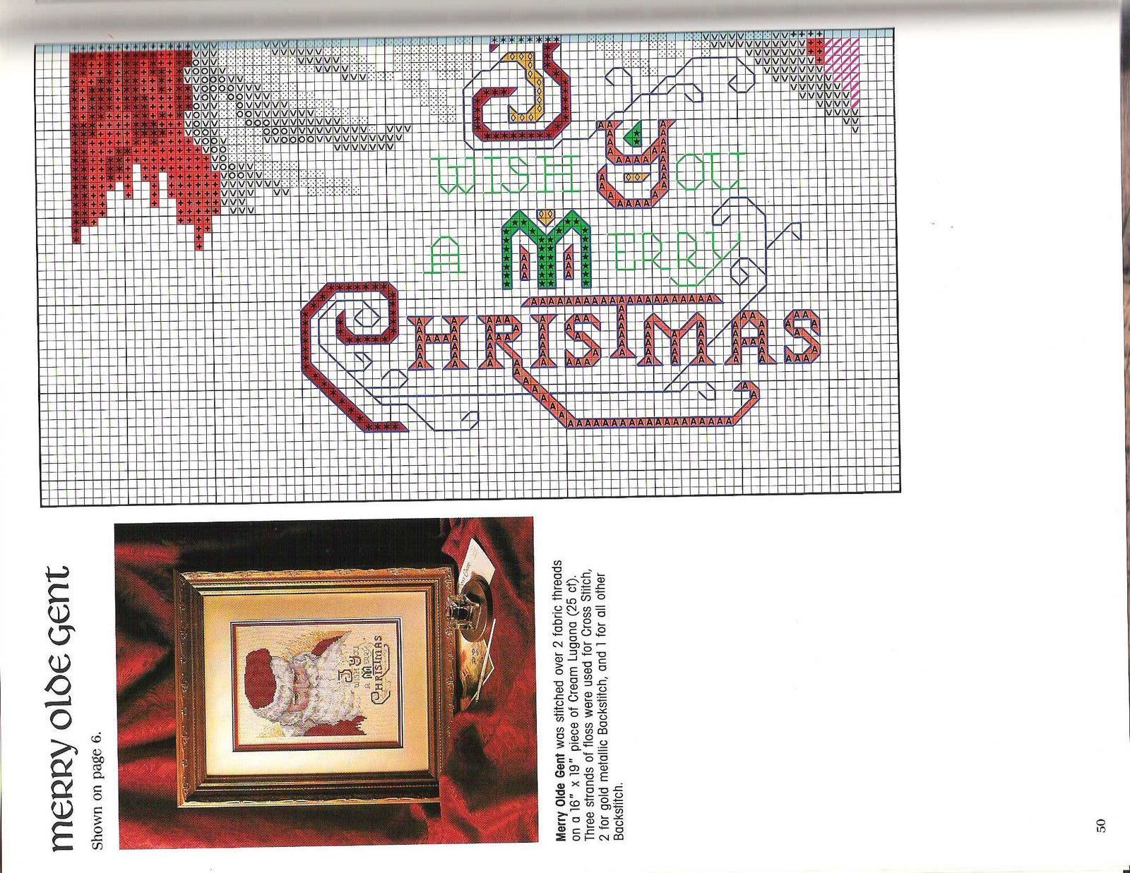 Schema punto croce Babbonatale auguri 2