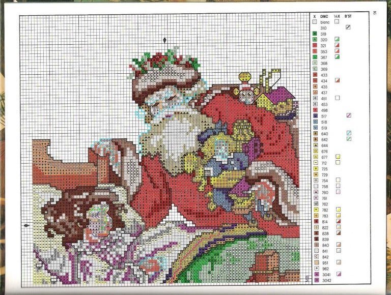 Schema punto croce Babbonatale dolce sogno 1