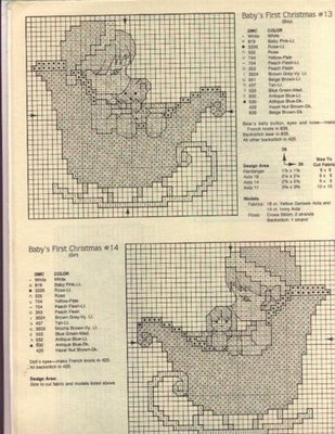 Schema punto croce Babies natale