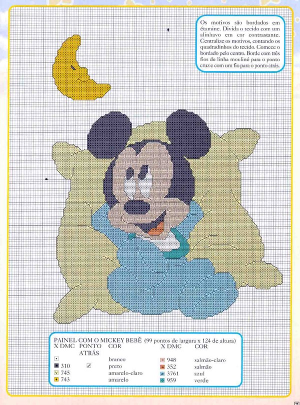 Schema punto croce Baby micky
