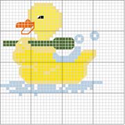 Schema punto croce Bagno oca