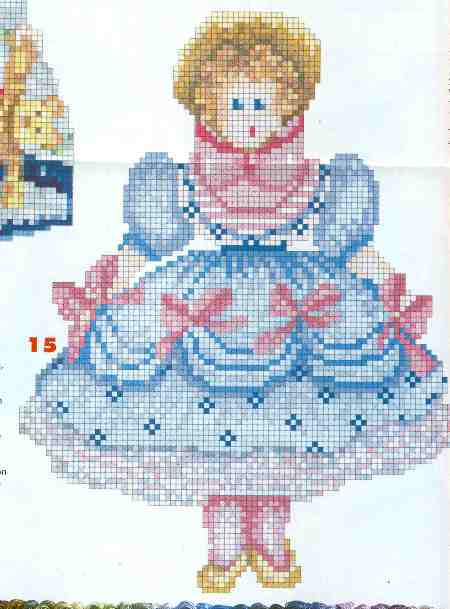 Schema punto croce Bambola1