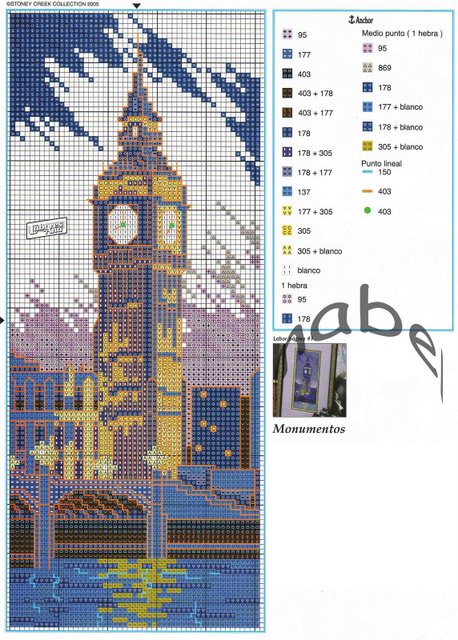 Schema punto croce Big ben
