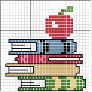 Schema punto croce Books apple