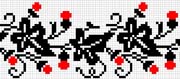 Schema punto croce Bordo foglie