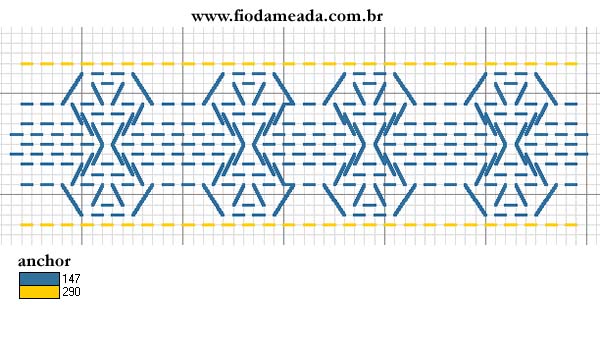 Schema punto croce Bordura 6