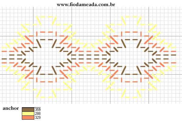 Schema punto croce Bordura 8
