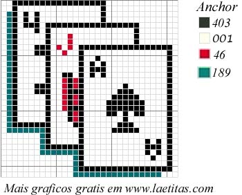 Schema punto croce Carte poker 4