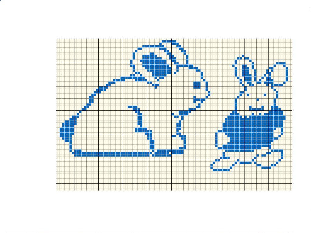 Schema punto croce Coniglietti