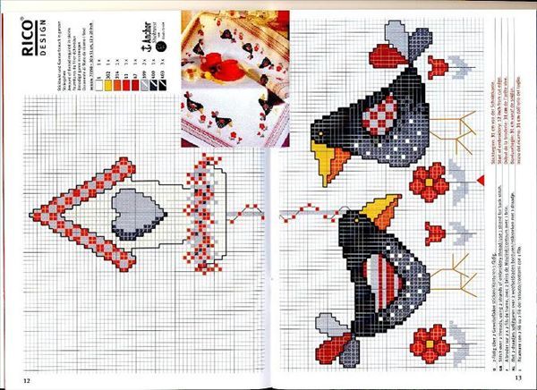 Schema punto croce Corvi