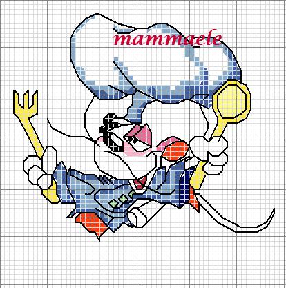 Schema punto croce Diddle cuoco