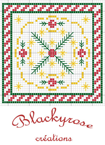 Schema punto croce Fantasia natale 2