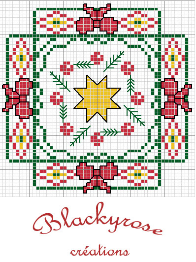 Schema punto croce Fantasia natale 5