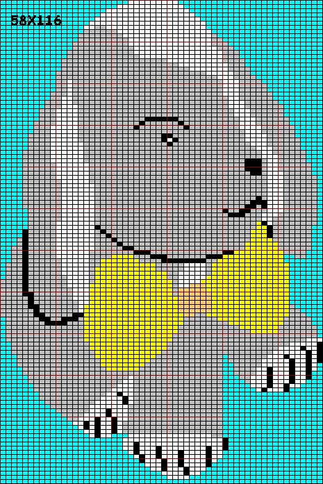 Schema punto croce Free knitting pattern chart 25b