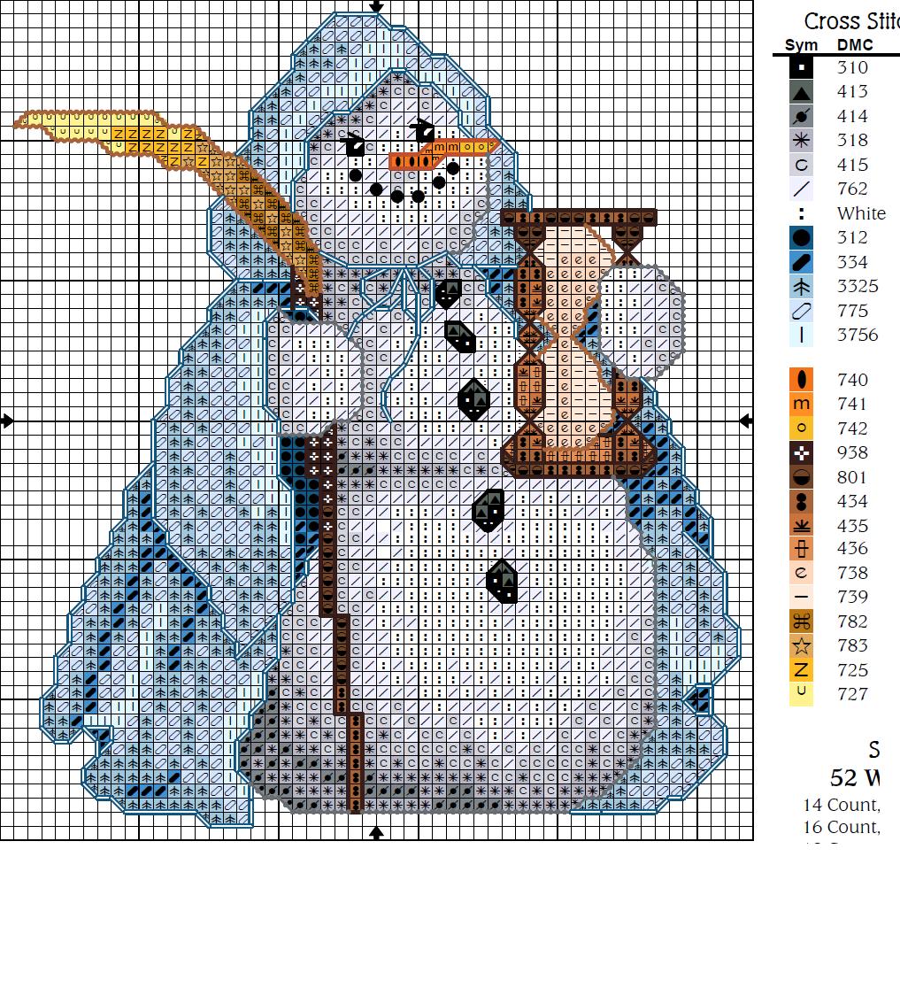 Schema punto croce Gennaio