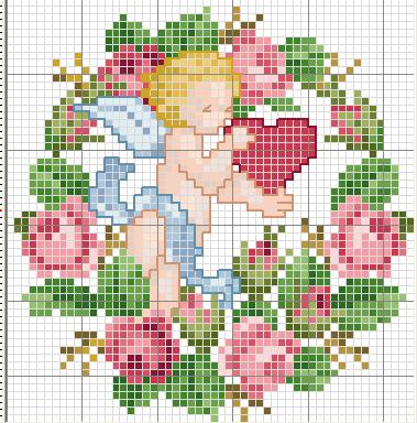 Schema punto croce Ghirlanda poetica