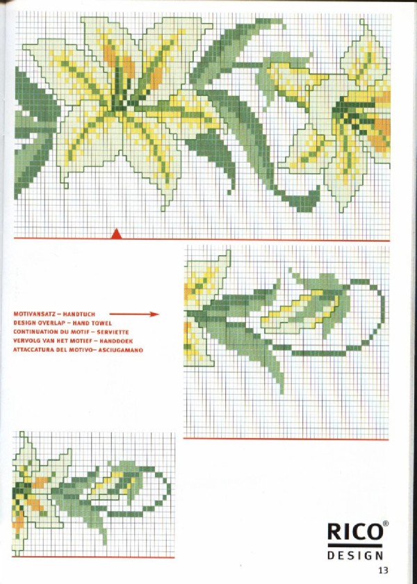 Schema punto croce Giglio 2